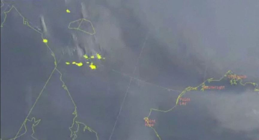 satellite imagery shows lightning strikes occurring above the arctic regions of alaska united states july 12 2021 photo reuters