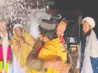 family members and local tribesmen welcome zafran after his release photo express