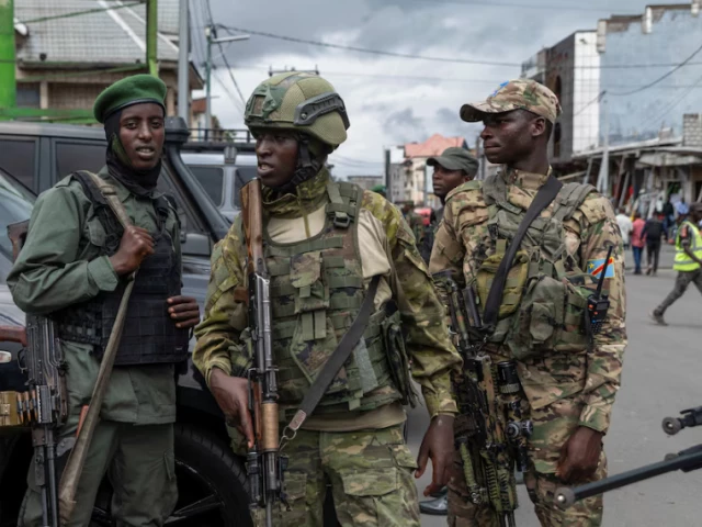 m23 rebels stand guard in the city of goma in the democratic republic of congo on april 7 2025 photo reuters m23 rebels stand guard in the city of goma in the democratic republic of congo on april 7 2025 photo reuters