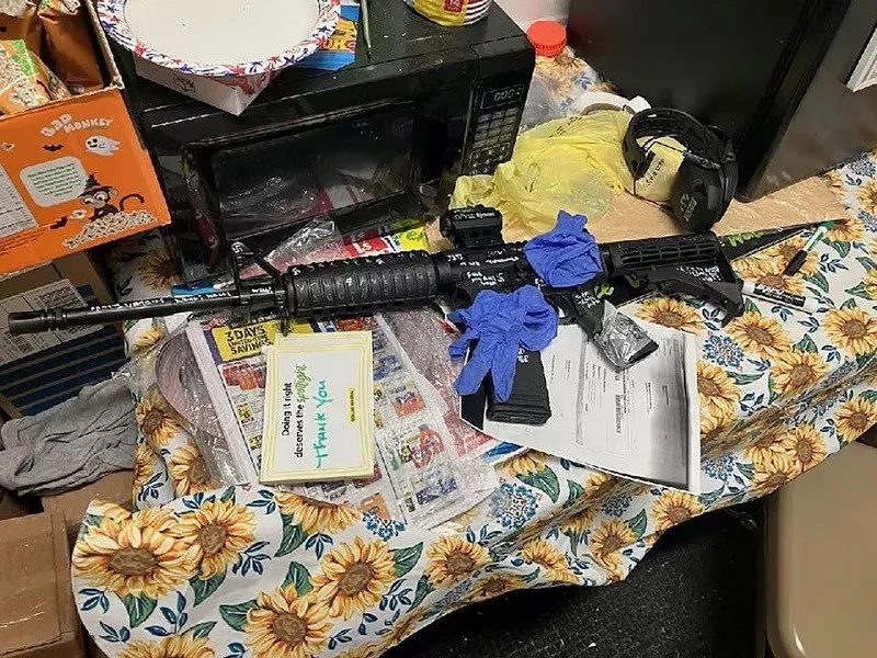 a recovered rifle lies on a table after a white man killed three black people before shooting himself at a dollar general store in jacksonville florida u s august 26 2023 photo reuters a recovered rifle lies on a table after a white man killed three black people before shooting himself at a dollar general store in jacksonville florida u s august 26 2023 photo reuters
