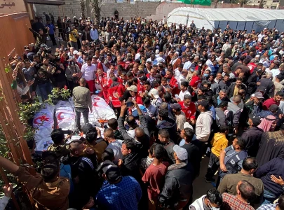bodies of eight red crescent medics recovered from mass grave in gaza bodies of eight red crescent medics recovered from mass grave in gaza