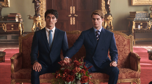 nicholas galitzine and taylor zakhar perez in red white and royal blue photo amazon prime video