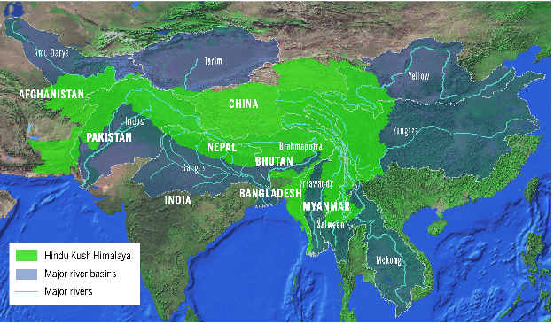 The Hindu Kush Himalayan region and 10 major river basins. PHOTO COURTESY: The Hindu Kush Himalaya Assessment, 2019