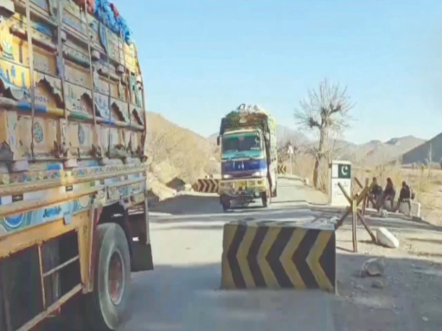 trucks carrying relief supplies roll into the kurram district on wednesday photo express trucks carrying relief supplies roll into the kurram district on wednesday photo express