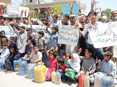 water woes frustrated pindiites take to streets
