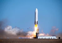 this photo shows the reusable rocket nebula 1 developed by chinese private rocket company deep blue aerospace blasting off during a high altitude vertical recovery flight test in north china s inner mongolia autonomous region sept 22 2024 photo xinhua