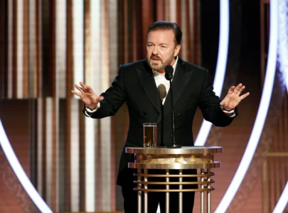 ricky gervais slams political speeches at 2026 grammys