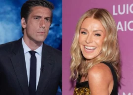 kelly ripa jokes about taking indecent photos in front of david muir s abc portrait kelly ripa jokes about taking indecent photos in front of david muir s abc portrait