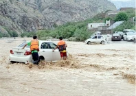 flash floods rescue workers assist stranded motorists after heavy monsoon rains inundate roads in landi kotal khyber district photo ppi