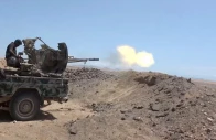 a pro saudi backed yemeni government fighter fires a vehicle mounted weapon during what government forces say was an advance against the iran backed houthis near dhubab taiz governorate yemen in this still image taken from video released october 5 2026 photo reuters