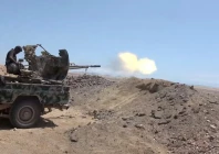 a pro saudi backed yemeni government fighter fires a vehicle mounted weapon during what government forces say was an advance against the iran backed houthis near dhubab taiz governorate yemen in this still image taken from video released october 5 2026 photo reuters
