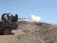 a pro saudi backed yemeni government fighter fires a vehicle mounted weapon during what government forces say was an advance against the iran backed houthis near dhubab taiz governorate yemen in this still image taken from video released october 5 2026 photo reuters