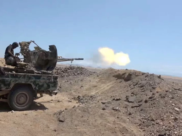 a pro saudi backed yemeni government fighter fires a vehicle mounted weapon during what government forces say was an advance against the iran backed houthis near dhubab taiz governorate yemen in this still image taken from video released october 5 2026 photo reuters a pro saudi backed yemeni government fighter fires a vehicle mounted weapon during what government forces say was an advance against the iran backed houthis near dhubab taiz governorate yemen in this still image taken from video released october 5 2026 photo reuters
