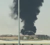 large plume of black smoke rises from the fuel storage area at king khalid international airport in riyadh saudi arabia on september 19 2026 photo reuters