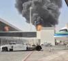 smoke and flames rise from king khalid airport after yemen s iran backed houthis said they attacked the airport in riyadh saudi arabia october 8 2026 in this screengrab obtained from a social media video social media via reuters