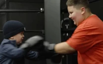 hasbulla spars with nine year old influencer the rizzler during new york visit