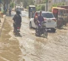 city s sewerage system remains stalled leaving roads waterlogged traffic paralysed and residents facing rising health risks photo express