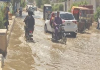city s sewerage system remains stalled leaving roads waterlogged traffic paralysed and residents facing rising health risks photo express