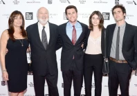 the file photo shows honoree rob reiner poses with family at the 41st annual chaplin award gala at avery fisher hall at lincoln center for the performing arts on april 28 2014 in new york city photo afp