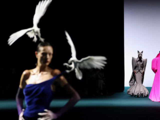 The latest collection was called 'Childsplay' and drew inspiration from fairy tales and other childhood stories/AFP
