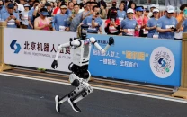 humanoid robots race past humans in beijing half marathon showing rapid advances