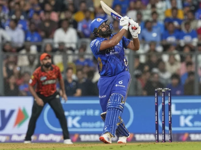 rohit sharma played some elegant shots in the powerplay scoring 26 off 15 balls photo afp rohit sharma played some elegant shots in the powerplay scoring 26 off 15 balls photo afp