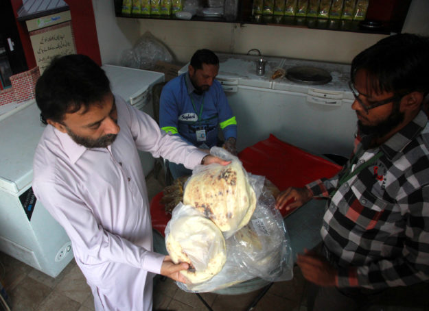 Roti Bank serves between 700 and 900 meals every day. PHOTO: ATHAR KHAN/EXPRESS