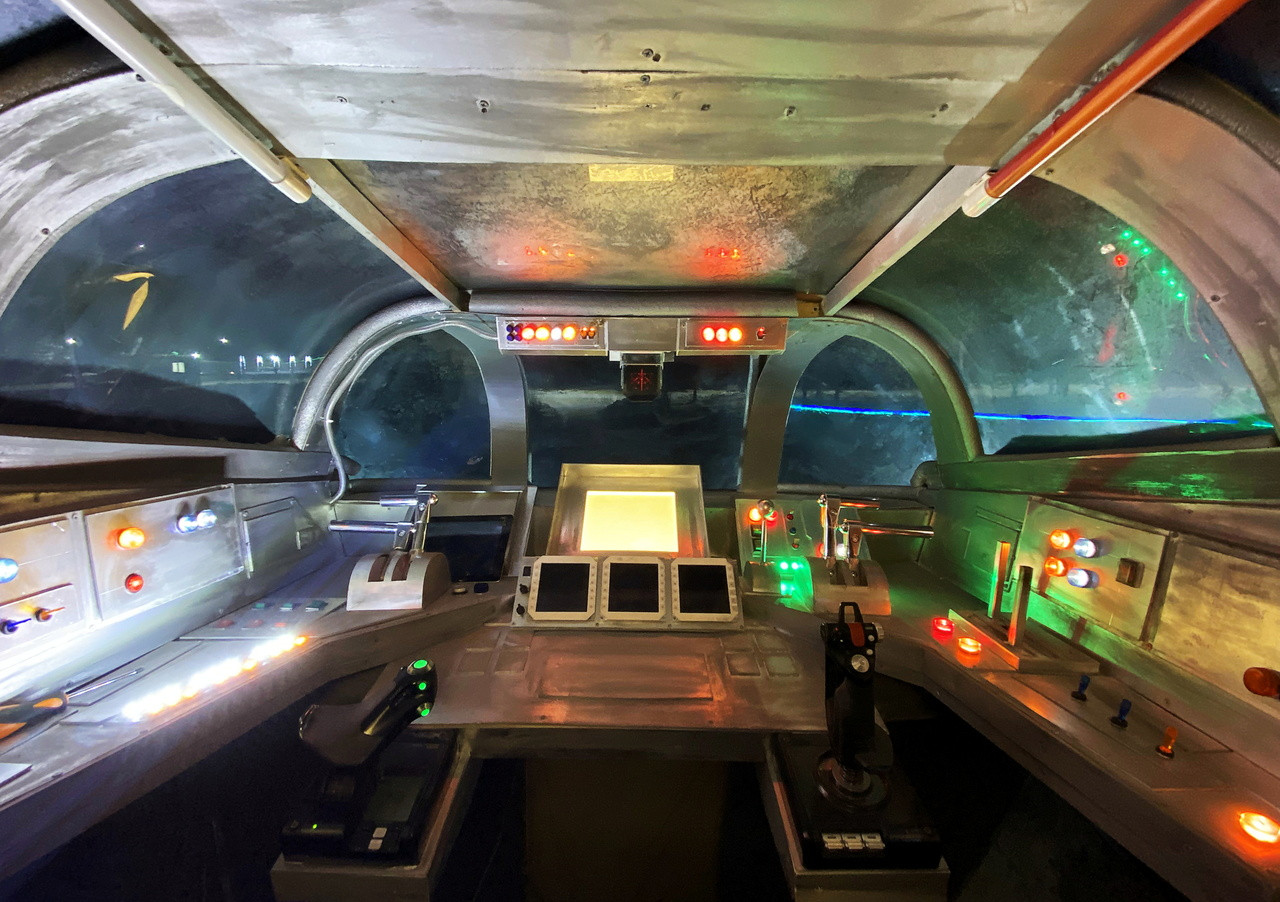 A view from the cockpit of the replica of the Razor Crest gunship in Yakutsk. PHOTO: REUTERS