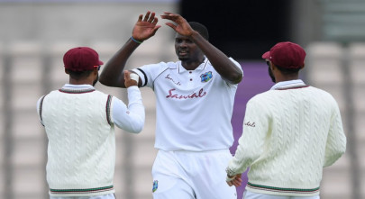 holder takes six as england slump in first test holder takes six as england slump in first test