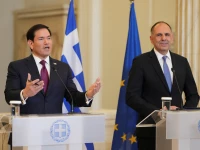 us secretary of state marco rubio left speaks during a joint press conference with greek foreign minister george gerapetritis at the ministry of foreign affairs wednesday oct 7 2026 in athens greece photo reuters