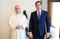 rubio met the first american pope during tension between the white house and the holy see photo afp