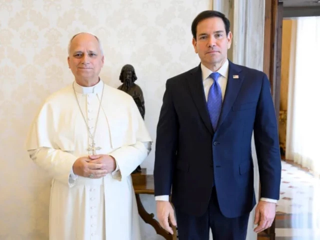 rubio met the first american pope during tension between the white house and the holy see photo afp rubio met the first american pope during tension between the white house and the holy see photo afp
