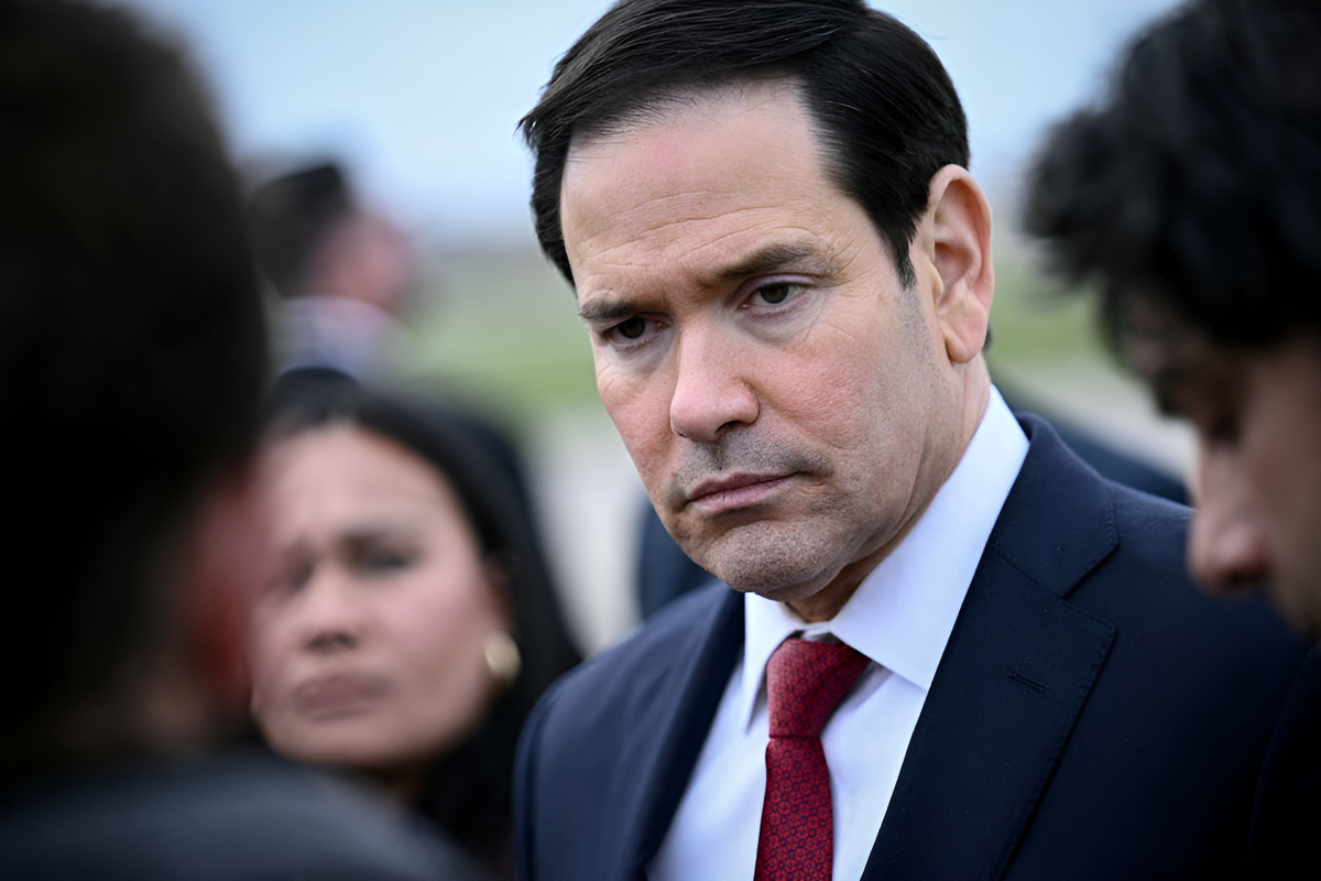 US Secretary of State Marco Rubio looks on as he speaks to the press before his departure following a G7 Foreign Ministers' meeting with Partner Countries before his departure at the Bourget airport in Le Bourget, outside Paris, France, March 27, 2026.PHOTO:REUTERS