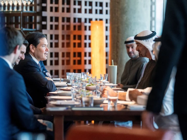 sheikh mohamed bin zayed al nahyan president of the united arab emirates and marco rubio secretary of state of of the united states of america meet at zuma restaurant at al maryah island abu dhabi united arab emirates june 24 2026 photo reuters sheikh mohamed bin zayed al nahyan president of the united arab emirates and marco rubio secretary of state of of the united states of america meet at zuma restaurant at al maryah island abu dhabi united arab emirates june 24 2026 photo reuters