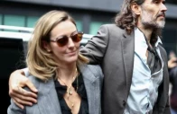 laura gallacher the wife british comedian and actor russell brand tells his uk rape trial he had found monogamy difficult photo afp