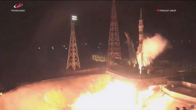 russia launches capsule to international space station to rescue crew of three photo reuters russia launches capsule to international space station to rescue crew of three photo reuters