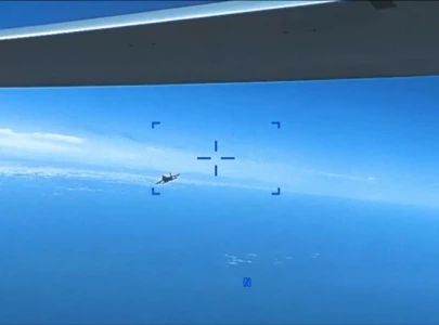us releases footage of black sea drone incident with russian jet us releases footage of black sea drone incident with russian jet