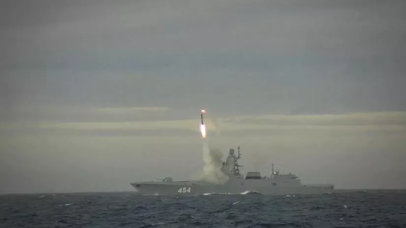 a hypersonic zircon cruise missile is fired from the guided missile frigate admiral gorshkov during a test at the barents sea in this still image taken from a video released may 28 2022 photo reuters a hypersonic zircon cruise missile is fired from the guided missile frigate admiral gorshkov during a test at the barents sea in this still image taken from a video released may 28 2022 photo reuters