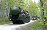 russia s mobile strategic missile system unit drives during a nuclear forces exercise at an unidentified location in russia in this still image taken from handout footage released on may 21 2026 russian defence ministry handout via reuters