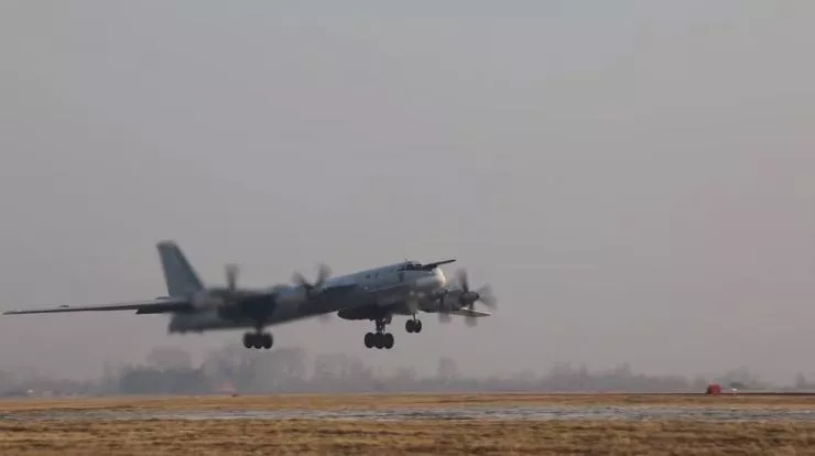 a russian tu 95ms strategic bomber takes off in an unknown location to perform a flight over the neutral waters of the sea of japan in this still image taken from video released march 21 2023 russian defence ministry handout photo reuters a russian tu 95ms strategic bomber takes off in an unknown location to perform a flight over the neutral waters of the sea of japan in this still image taken from video released march 21 2023 russian defence ministry handout photo reuters