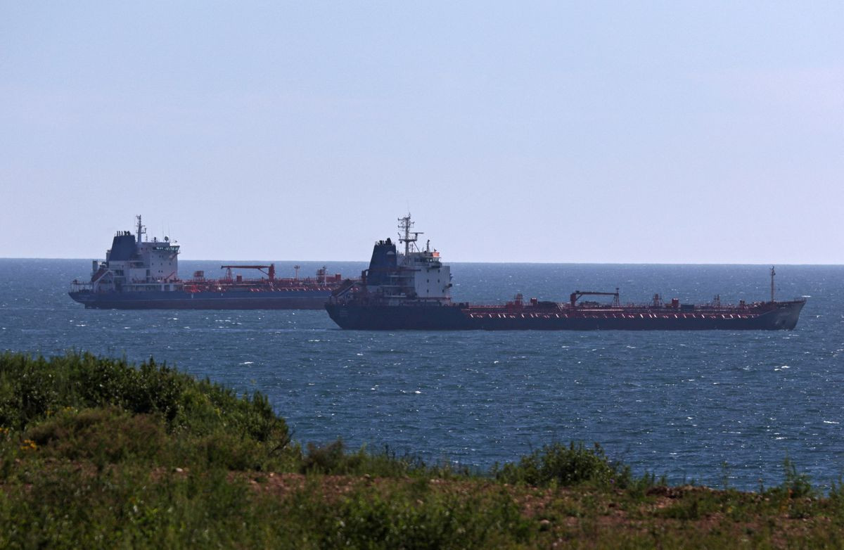 oil tankers sail along nakhodka bay near the port city of nakhodka russia august 12 2022 photo reuters file