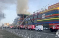 smoke billows during a fire following an explosion in a shopping mall in vladikavkaz russia december 25 2024 photo reuters