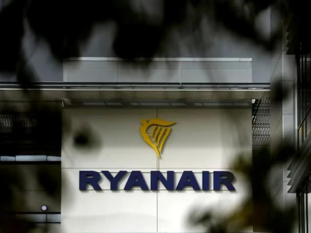 general view of the ryanair logo at their headquarters in dublin ireland september 16 2021 reuters general view of the ryanair logo at their headquarters in dublin ireland september 16 2021 reuters