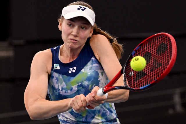 kazakhstan s elena rybakina plays a return shot against czech teenager linda noskova in the semifinal of the brisbane international tournament photo afp kazakhstan s elena rybakina plays a return shot against czech teenager linda noskova in the semifinal of the brisbane international tournament photo afp