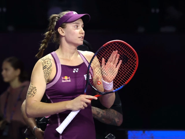 elena rybakina reacts after her win over us madison keys in their wta finals tennis tournament in riyadh on november 5 photo afp elena rybakina reacts after her win over us madison keys in their wta finals tennis tournament in riyadh on november 5 photo afp
