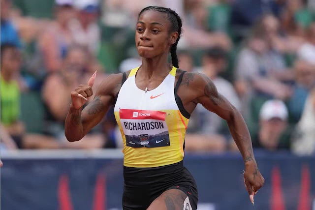 100 metres world champion sha carri richardson in action photo reuters