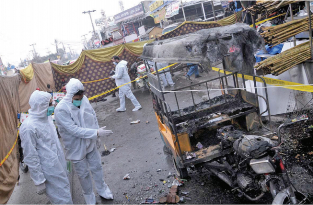 investigators in protective gear collect evidence from the blast site photo online investigators in protective gear collect evidence from the blast site photo online