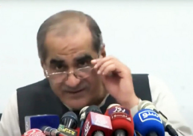 railways minister saad rafique addressing a presser screengrab railways minister saad rafique addressing a presser screengrab