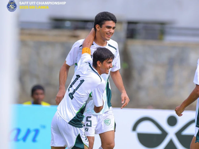 pakistan u17 team looking to book their place in the south asian football federation championship in colombo photo pff