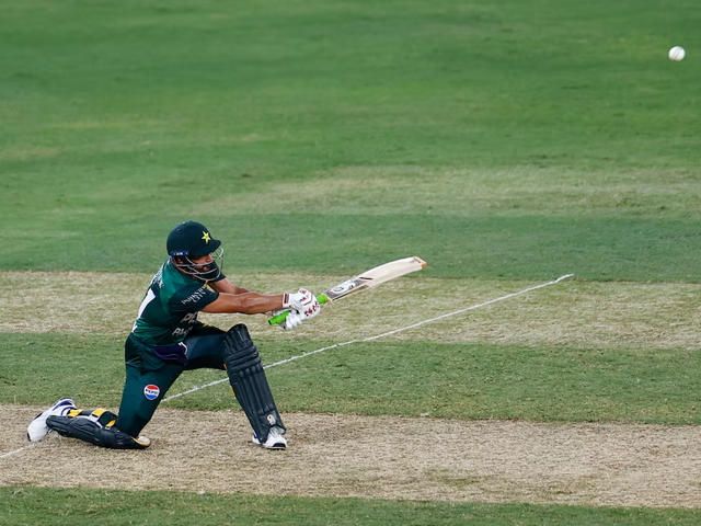 Farhan’s measured 40 off 44 provided brief resistance in an otherwise faltering innings. Photo: Reuters